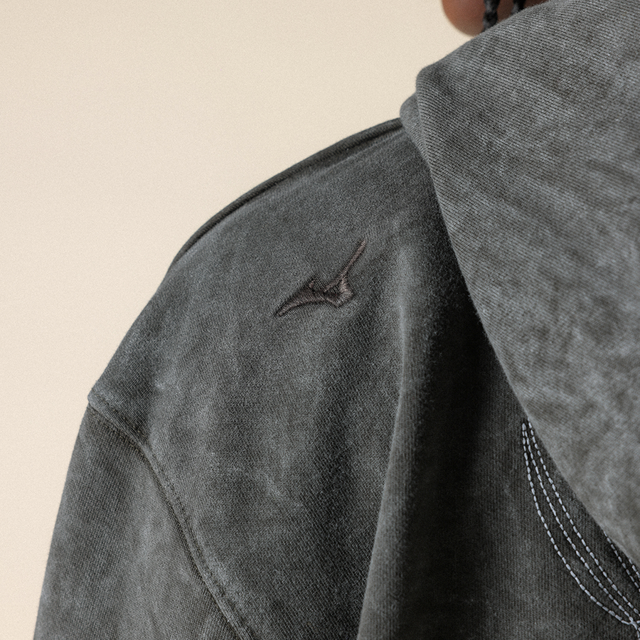 Mizuno Sportstyle FloraTech Hoodie Peat Charcoal